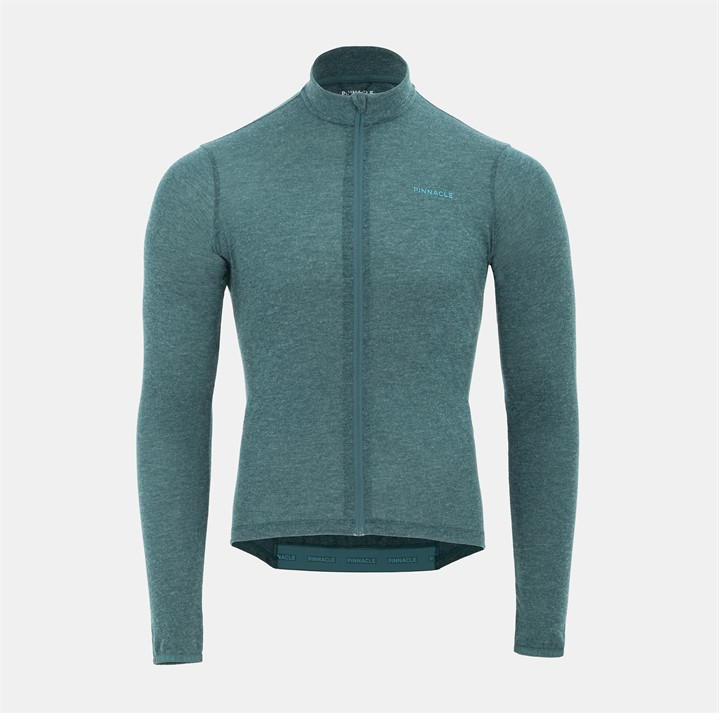 Pinnacle Men's Green Merino Zip Thru Jersey in Size L, Sports Direct