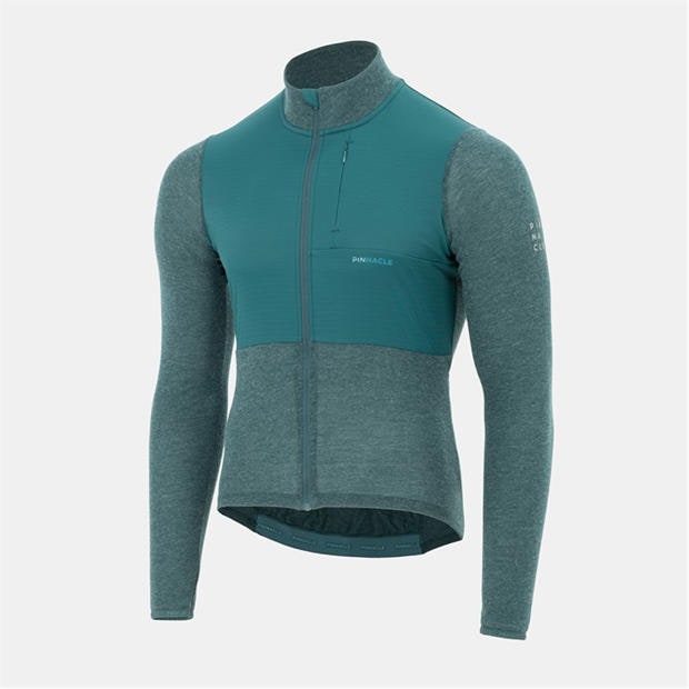 Green Marl - Pinnacle - Merino Long Sleeve Jersey Mens