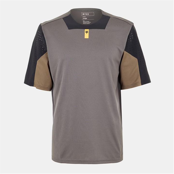 Fox Men's Grey Defend Short Sleeve Jersey in Size L, Sports Direct
