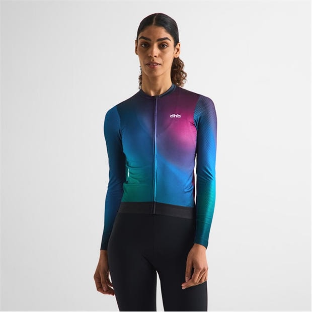 Purple Multi - Dhb - Dhb Aeron Long Sleeve Jersey 3.0 Unisex