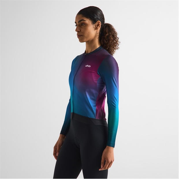 Purple Multi - Dhb - Dhb Aeron Long Sleeve Jersey 3.0 Unisex