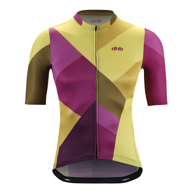 Yellow/Purple - Dhb - Dhb Blok Short Sleeve Jersey 3.0 Unisex