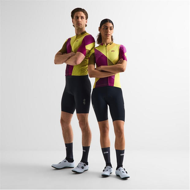 Yellow/Purple - Dhb - Dhb Blok Short Sleeve Jersey 3.0 Unisex