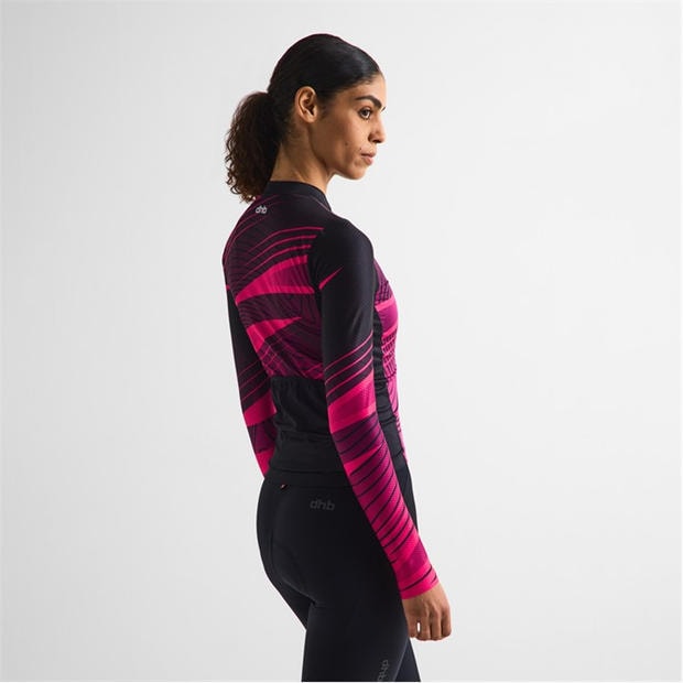 Red/Black - Dhb - Dhb Blok Long Sleeve Jersey 3.0 Unisex