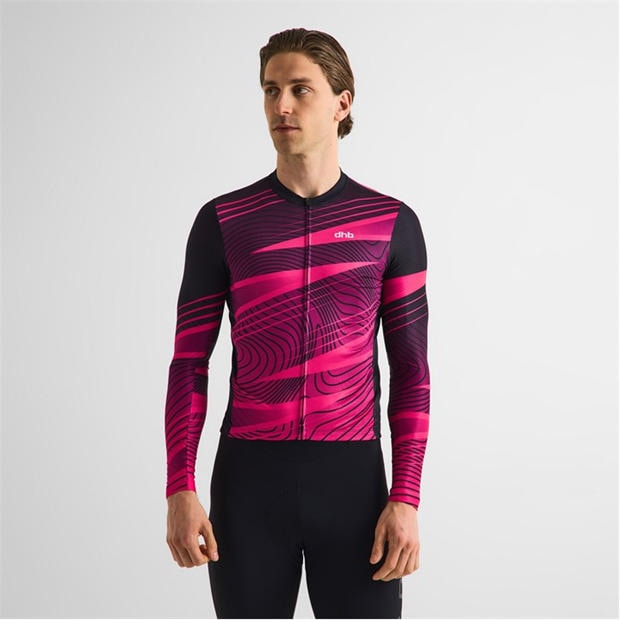 Red/Black - Dhb - Dhb Blok Long Sleeve Jersey 3.0 Unisex