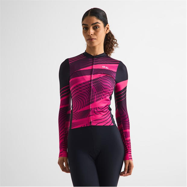 Red/Black - Dhb - Dhb Blok Long Sleeve Jersey 3.0 Unisex