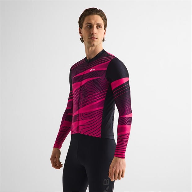 Red/Black - Dhb - Dhb Blok Long Sleeve Jersey 3.0 Unisex