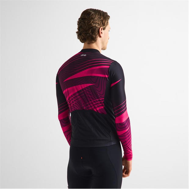 Red/Black - Dhb - Dhb Blok Long Sleeve Jersey 3.0 Unisex