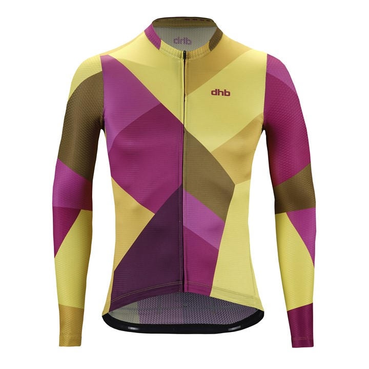Dhb  Yellow Blok Long Sleeve Jersey 3.0 in Size L, Sports Direct