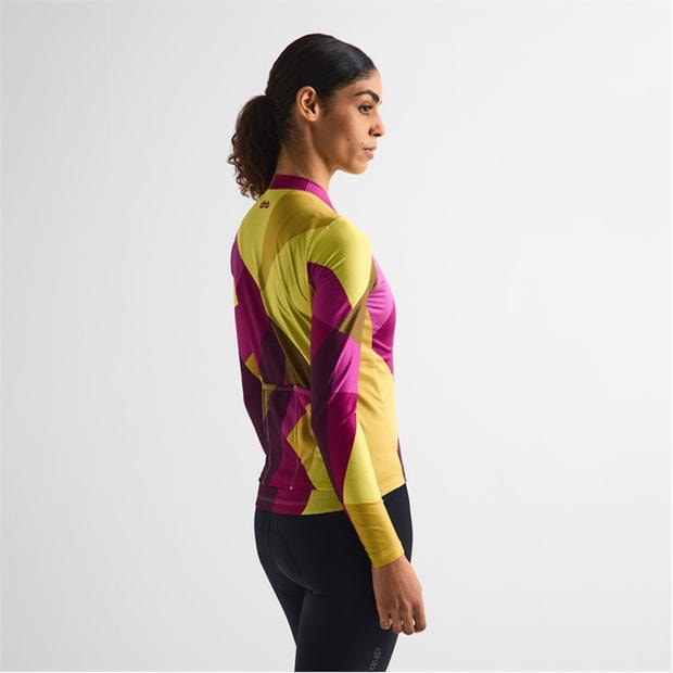 Yellow/Purple - Dhb - Dhb Blok Long Sleeve Jersey 3.0 Unisex