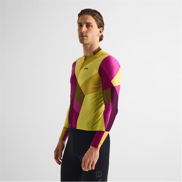 Yellow/Purple - Dhb - Dhb Blok Long Sleeve Jersey 3.0 Unisex