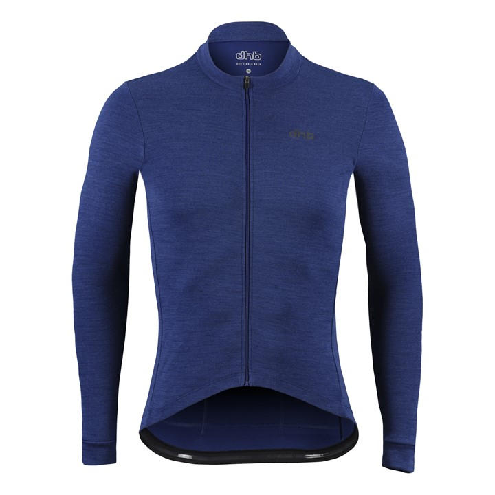 Dhb Men's Blue Merino Long Sleeve Jersey in Size L, Sports Direct