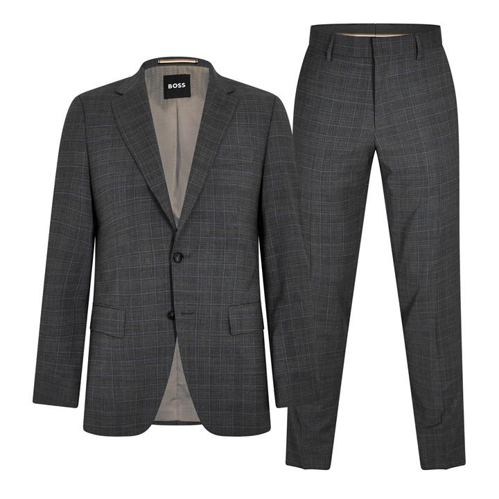 Boss Men's Silver Hugo 2 Piece Suit in Size M, Sports Direct