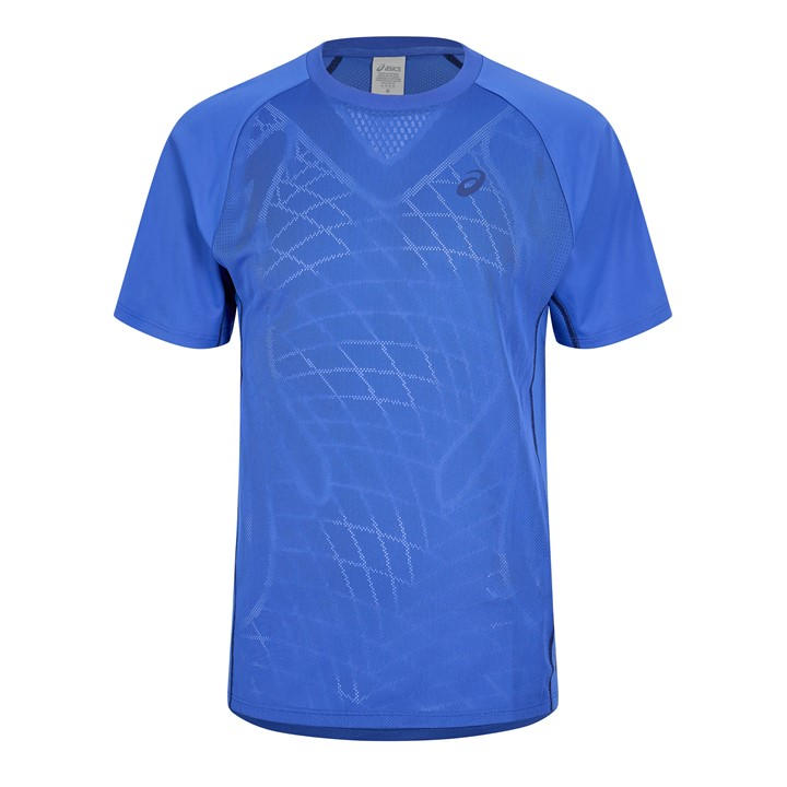 Asics Men' Blue Match Actibreeze T-Shirt in Size S, Sports Direct