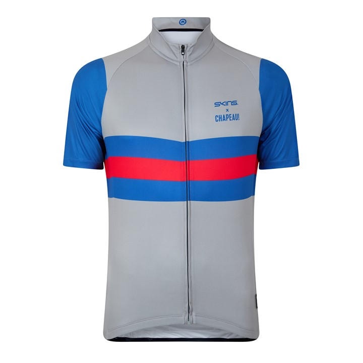 Skins Men's Grey Cycle X Chapeau Short Sleeve Jersey in Size XS, Sports Direct