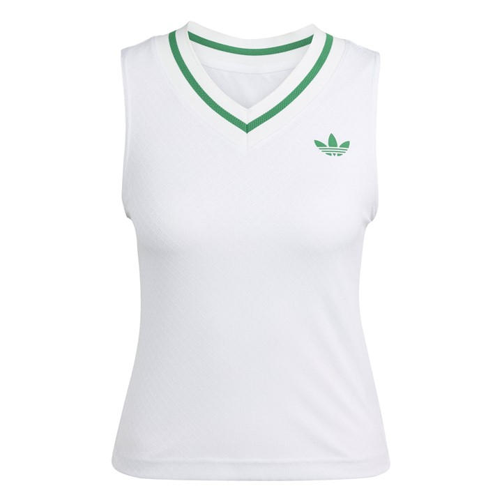 Adidas Women's White Wimbledon Pro Vest in Size L, Sports Direct