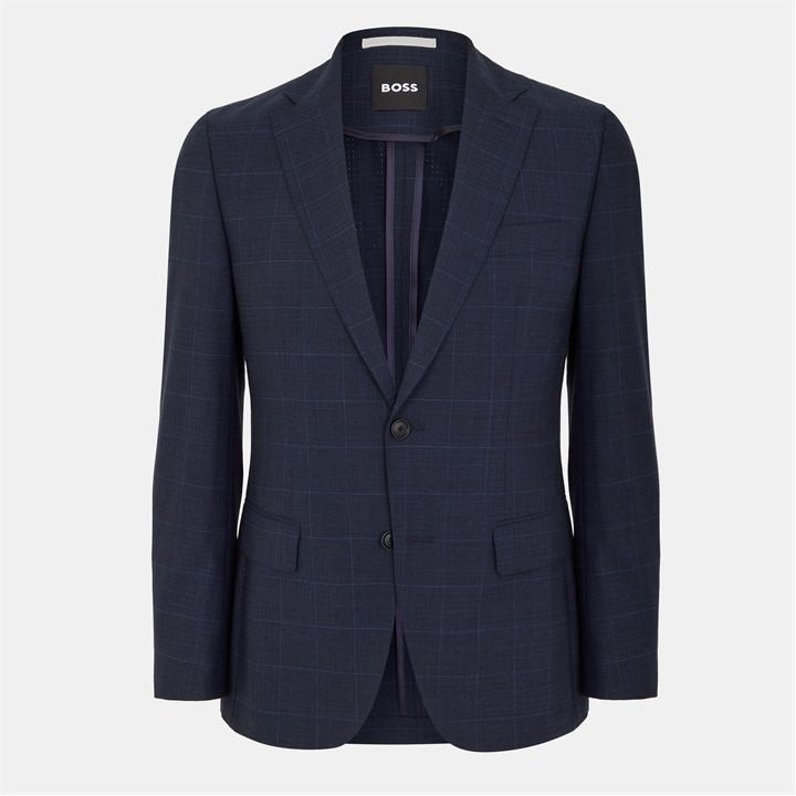 Boss Men's Blue Check 2-Piece Suit in Size M, Sports Direct