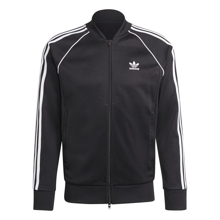 Adidas Originals Men' Black Performance Tracksuit Top in Size S, Sports Direct