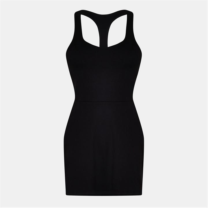 Dkny Women's Black Moisture Wicking Tennis Dress in Size 12, Sports Direct