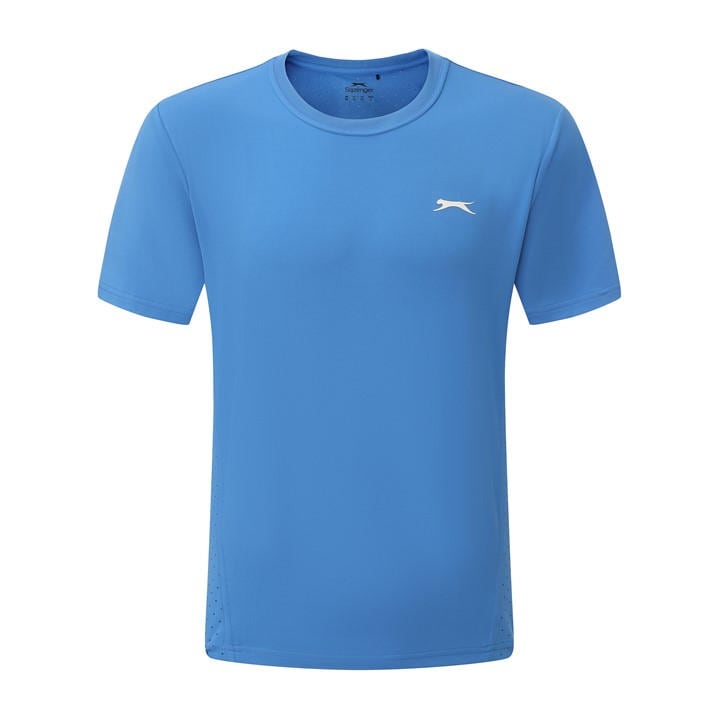 Slazenger Men's Blue Perf Tennis Short Sleeve Performance T-Shirt in Size 2XL, Sports Direct