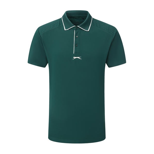 Green - Slazenger - Men's Tennis Short Sleeve Performance Polo Shirt