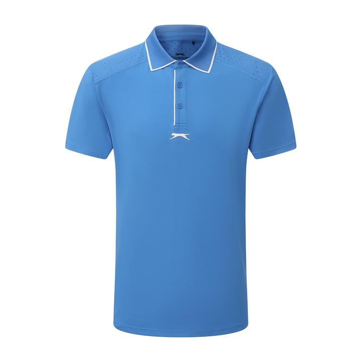Slazenger Men's Blue Tennis Short Sleeve Performance Polo Shirt in Size 2XL, Sports Direct