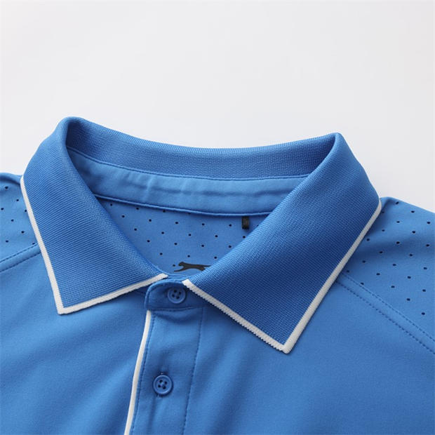 Blue - Slazenger - Men's Tennis Short Sleeve Performance Polo Shirt