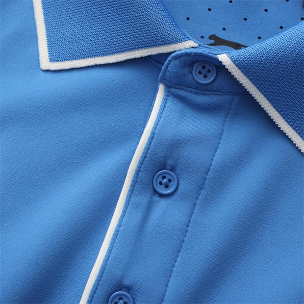 Blue - Slazenger - Men's Tennis Short Sleeve Performance Polo Shirt