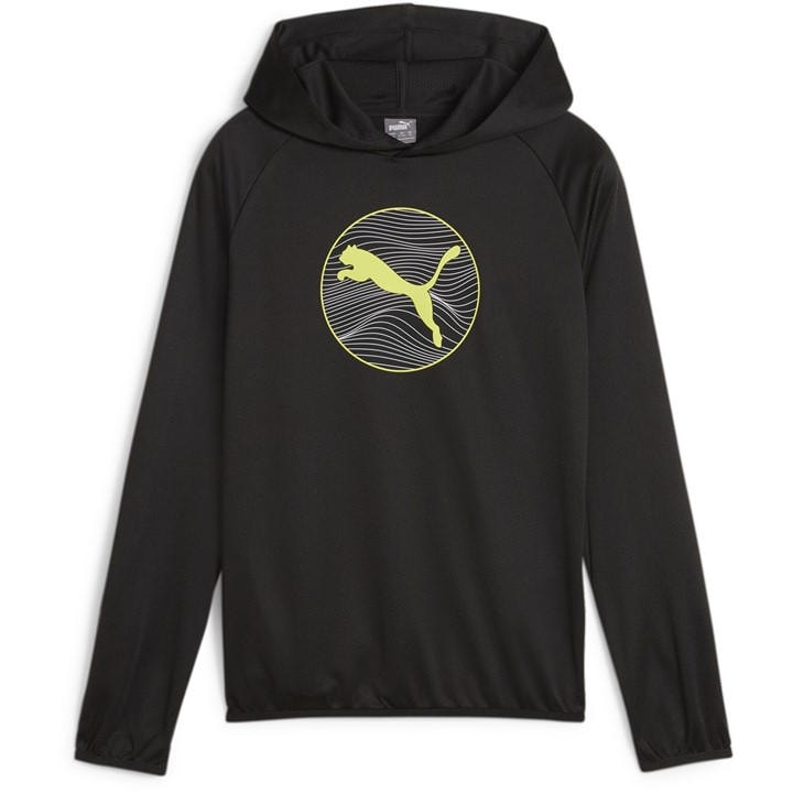 Puma  Kids Black Active Sports Poly Hoodie B Hoody in Size 7 - 8 Years, Sports Direct