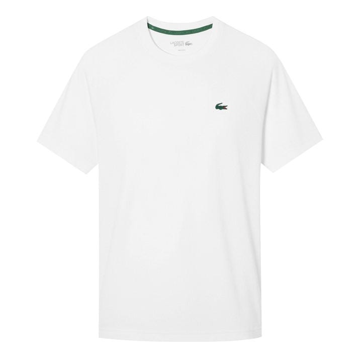 Lacoste Men's White Short Sleeve Performance T-Shirt in Size M, Sports Direct