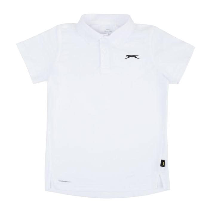 Slazenger Boys White Court Polo Shirt  in Size 13 - 14 Years, Sports Direct