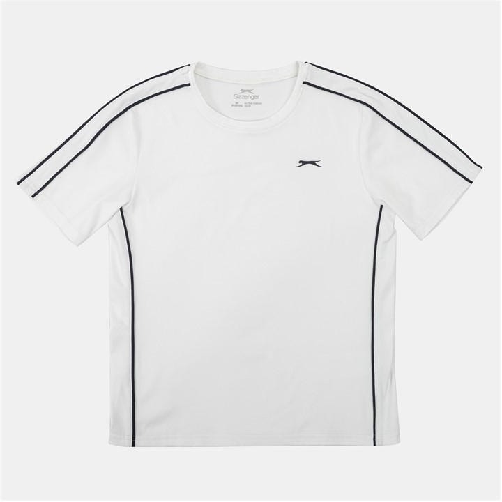 Slazenger Girls White Tennis Tee in Size M, Sports Direct