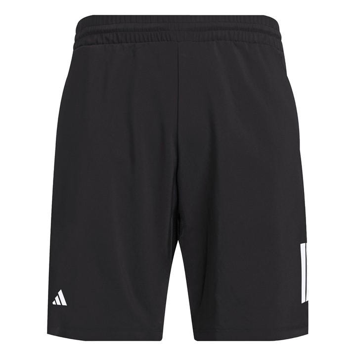 Adidas Men's Black Club 3 Stripe Shorts in Size M, Sports Direct