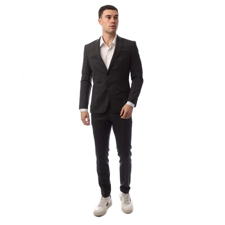 Boss Men's Grey Structured Natural Stretch Streamlined Fit Suit in Size XL, Sports Direct