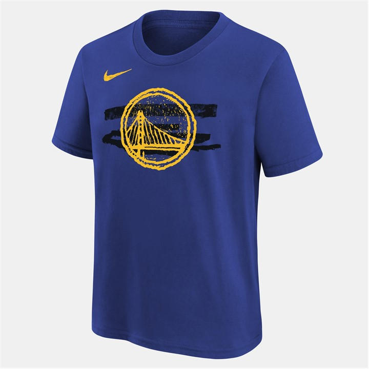 Nike Boys Blue Nba Team Logo Graphic Short Sleeve T-Shirt in Size 13 - 14 Years, Sports Direct