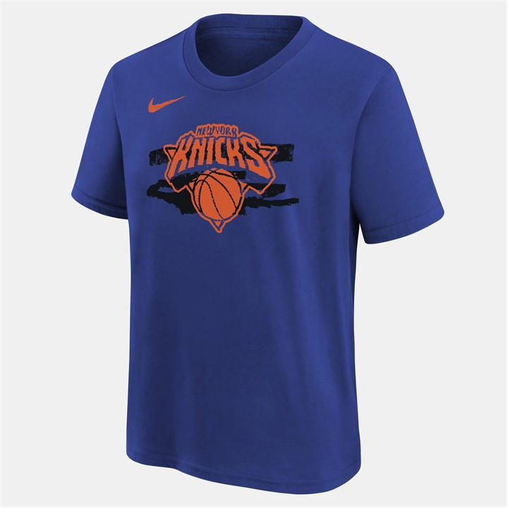 Nike Boys Blue Nba Team Logo Graphic Short Sleeve T-Shirt in Size 13 - 14 Years, Sports Direct