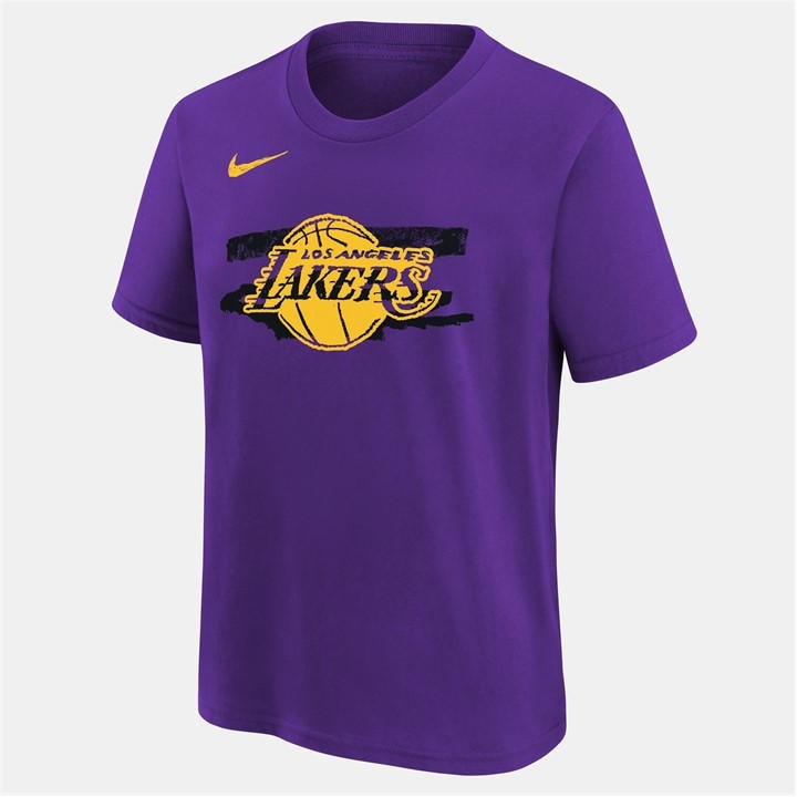 Nike Boys Purple Nba Team Logo Graphic Short Sleeve T-Shirt in Size 13 - 14 Years, Sports Direct