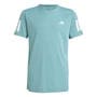 Powder Teal - adidas - Club Tennis 3-Stripes Juniors Performance T-Shirt