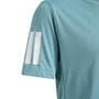 Powder Teal - adidas - Club Tennis 3-Stripes Juniors Performance T-Shirt