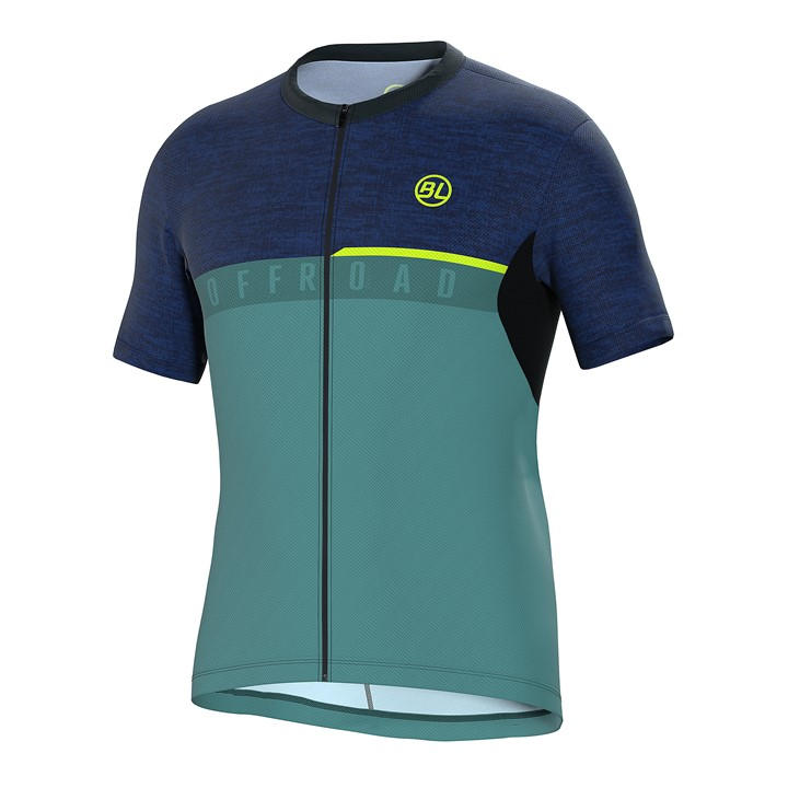 Sports Direct Bicycle Line Men's AGORDO Full-Length Zip Loose Fit Short Sleeve Cycling Jersey - Green | Massive selection of Sports + Interest FREE credit.
