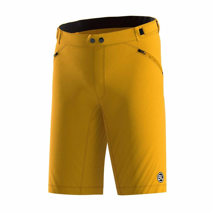Bicycle Line Men's Yellow Ostiglia 2 Baggy Upf 50+ Knee Length Zip Pockets Mtb Shorts in Size M, Sports Direct