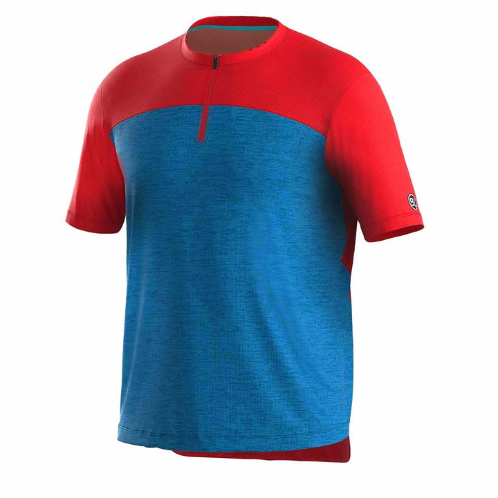 Bicycle Line Men's Blue Sentiero Mtb Upf Protection Short Sleeve Cycling Jersey in Size M, Sports Direct