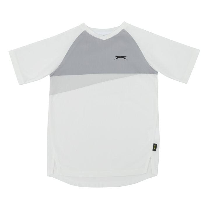 Slazenger Girls White Court Tee  in Size M, Sports Direct