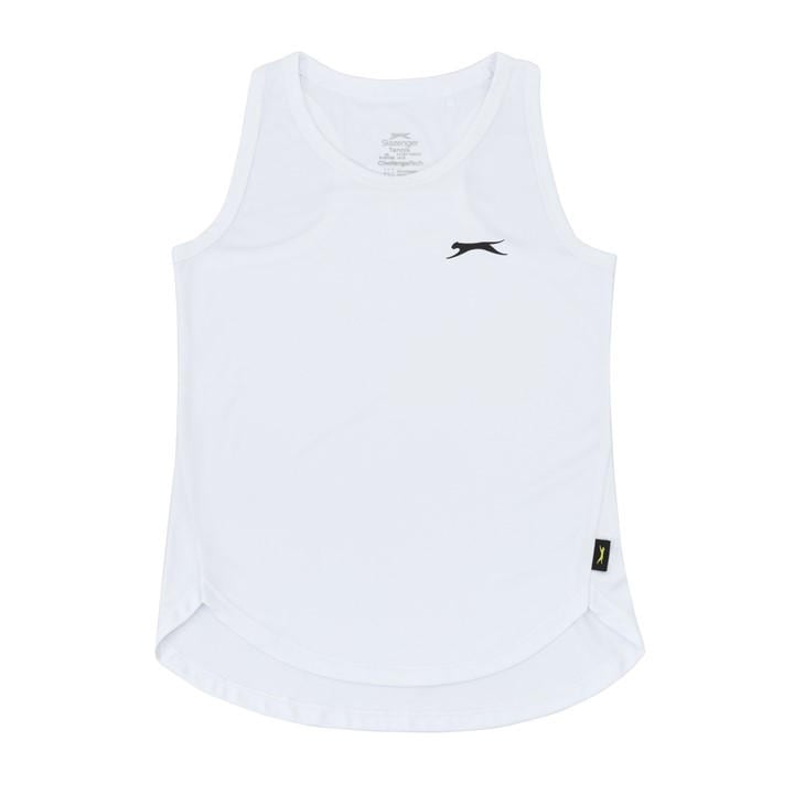 Slazenger Girls White Tennis Vest Womens in Size L, Sports Direct