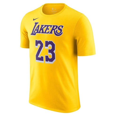 Nike - Men's LA Lakers Home Cotton Short-Sleeve Basketball T-Shirt