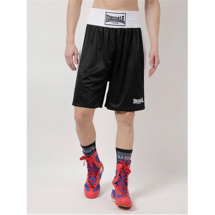 Lonsdale Men's Black Boxing Shorts in Size 2XL, Sports Direct