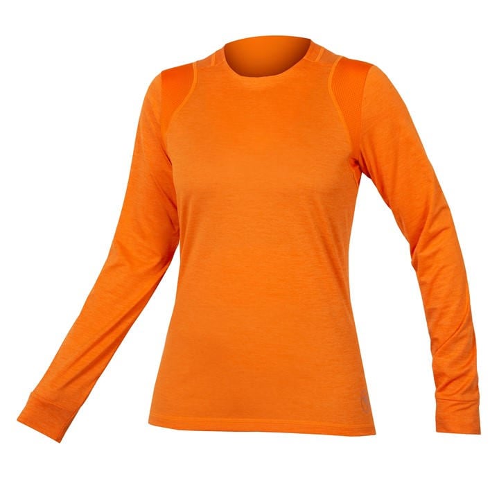 Endura Women's Orange Singletrack Long Sleeve Jersey in Size 18, Sports Direct