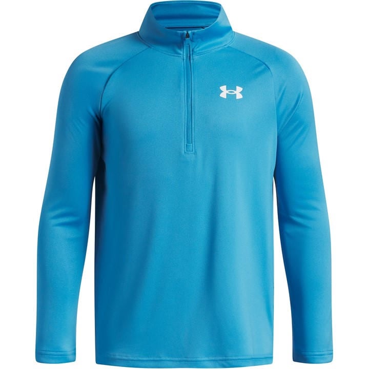 Under Armour Boys Blue Tech™ 2.0 ½ Zip  in Size 9 - 10 Years, Sports Direct