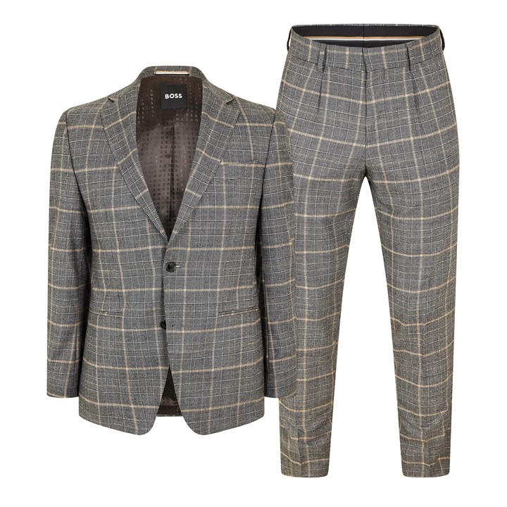 Boss Men' Grey C Huge Suit in Size S, Sports Direct