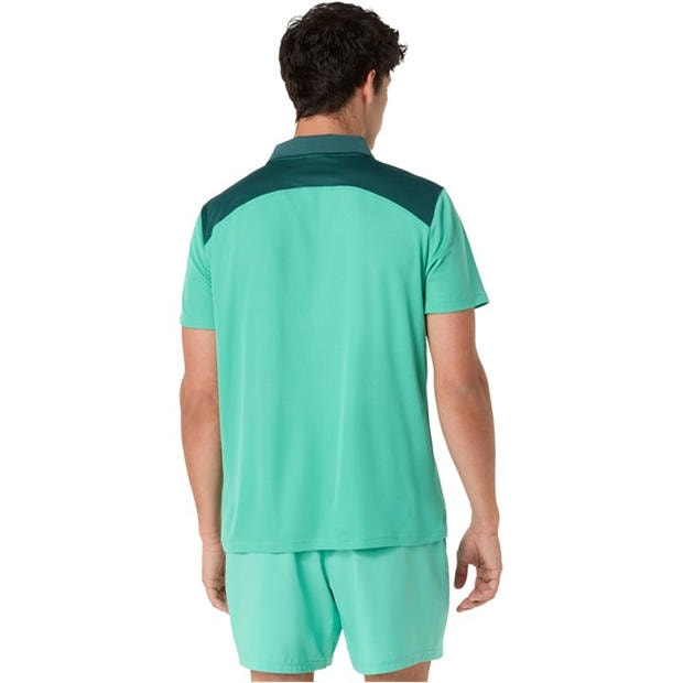 Green - Asics - Court Polo Shirt Mens